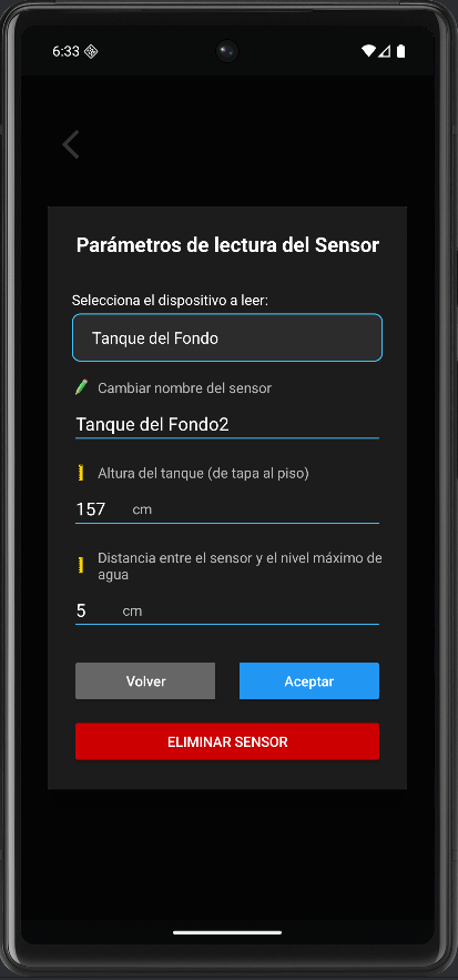 Configurá cada uno de tus sensores individualmente